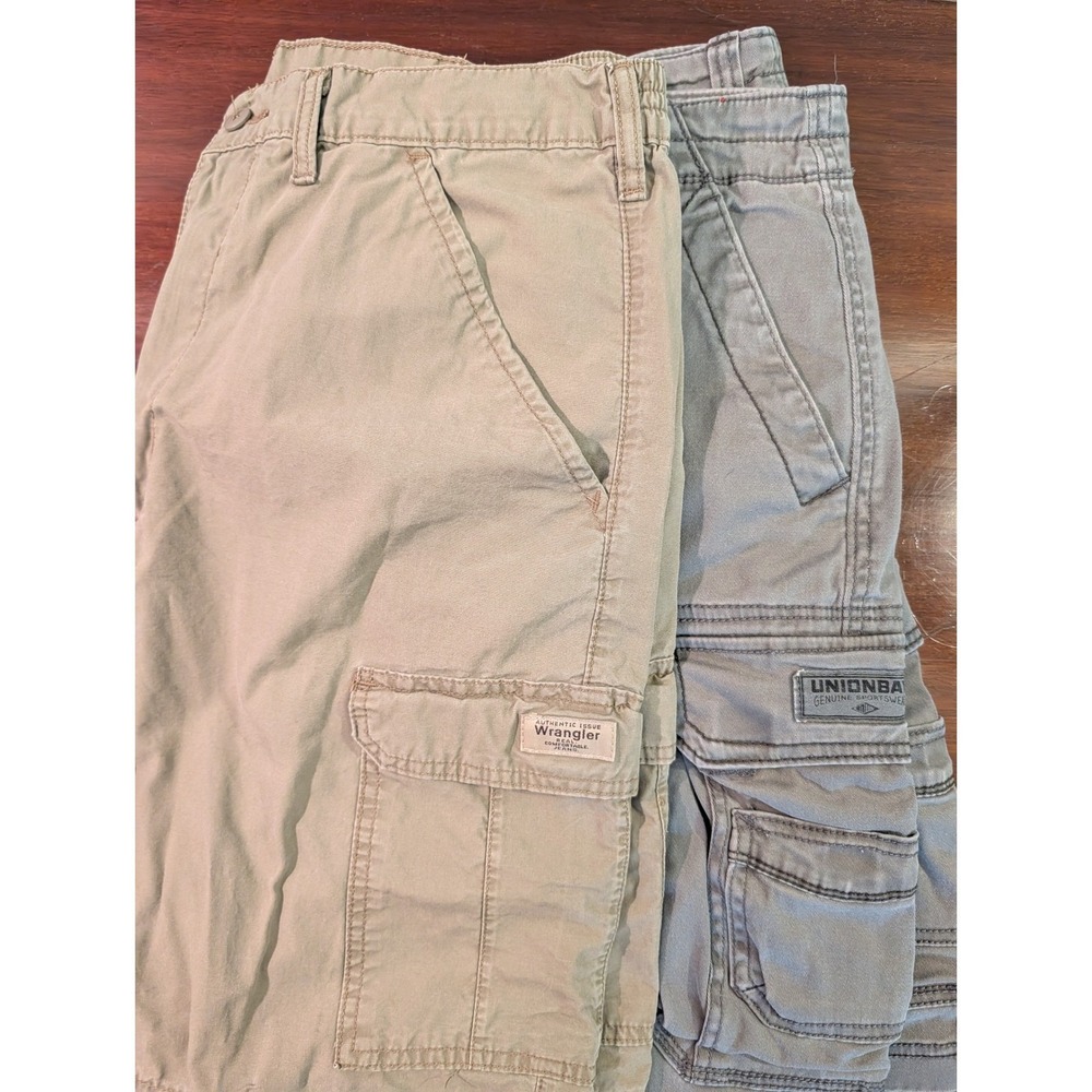 Vintage Men's Cargo Shorts Lot of 2 Tan size 34